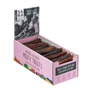 Boudin de bœuf 12 cm grand (100 pièces) dans un présentoir imprimé